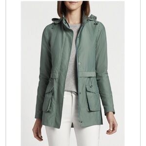 Peter Millar Women's Joan Hooded Utility Jacket size M Eucalyptus - NWT